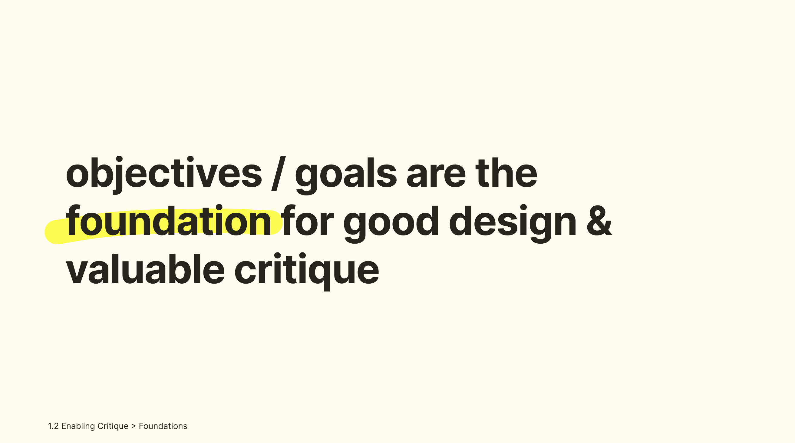 design objectives