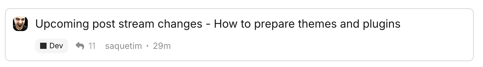 Topic list item after